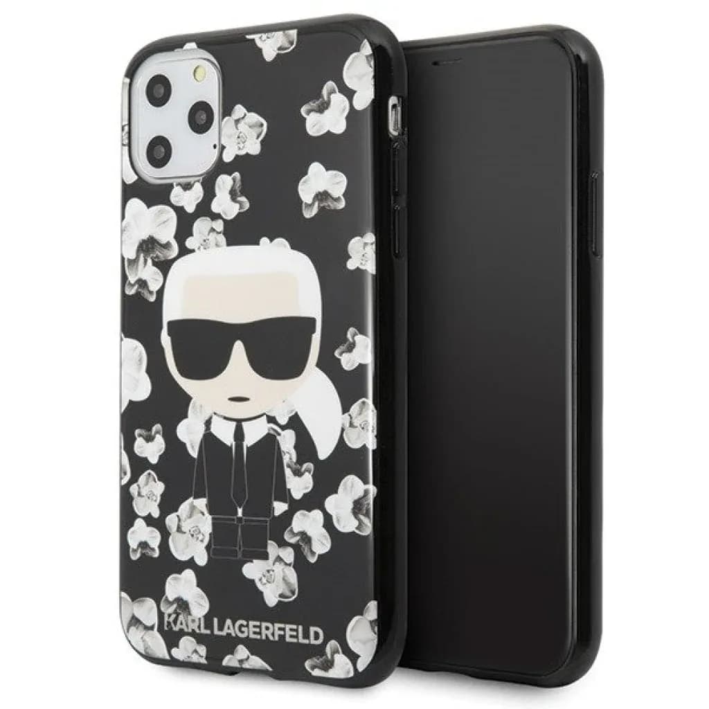 Karl Lagerfeld tok iPhone 11 Pro Flower Karl Iconic, fekete – termékfotó