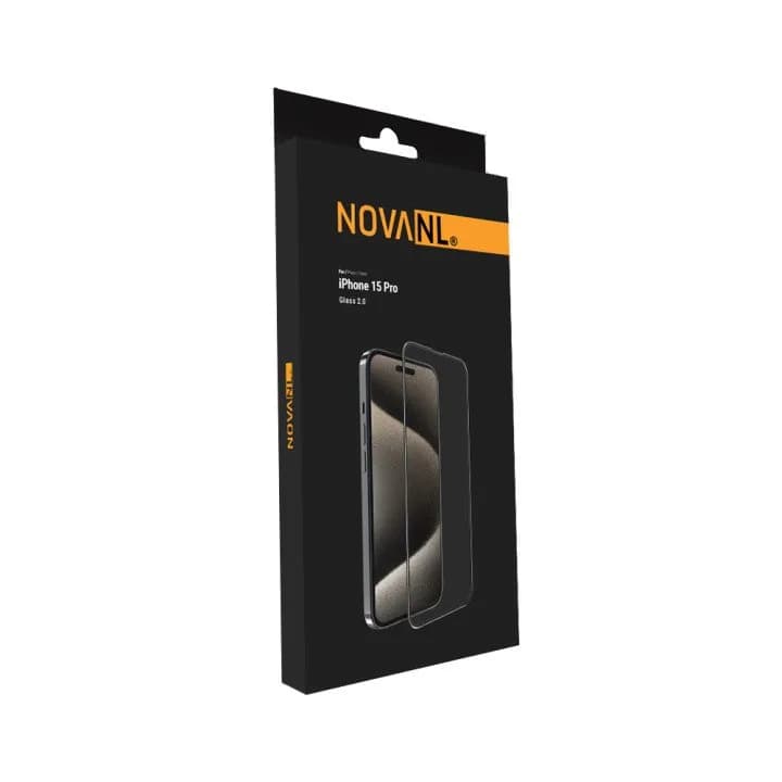 NOVANL edzett kijelzővédő üvegfólia (széltől-szélig) iPhone 15 Pro Készülékhez – termékfotó
