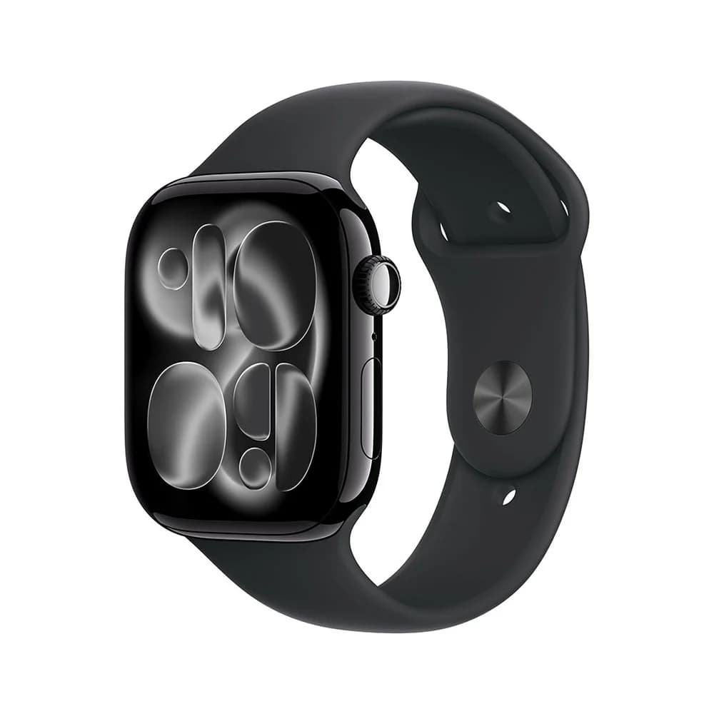 Apple Watch Series 11 GPS + Cellular · Aluminium 42 mm – Jet Black · Black Sport Band - M/L