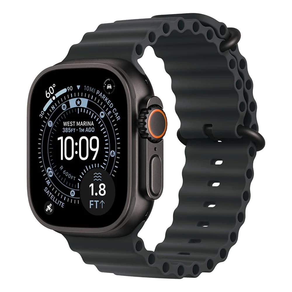 Apple Watch Ultra 3 GPS + Cellular · Titanium 49 mm – Black · Black Ocean Band