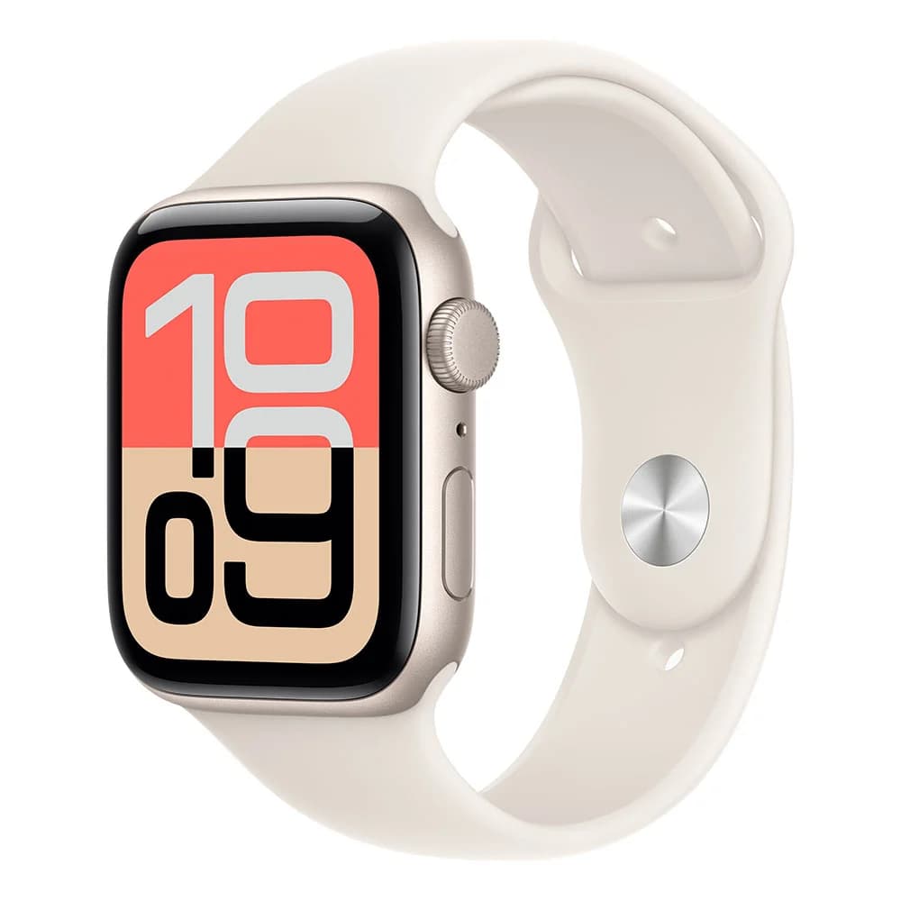 Apple Watch SE 3 GPS · Aluminium 44 mm – Starlight · Starlight Sport Band - M/L
