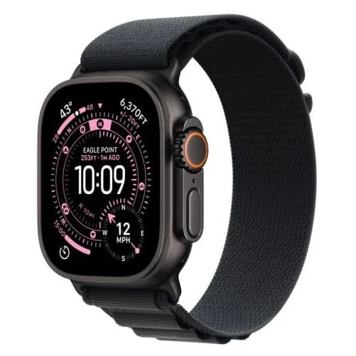 Apple Watch Ultra 3 GPS + Cellular · Titanium 49 mm – Black · Black Alpine Loop - Medium